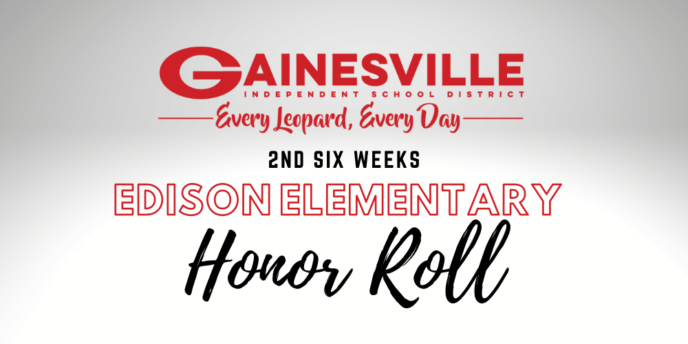 Edison 2nd Six Weeks Honor Roll